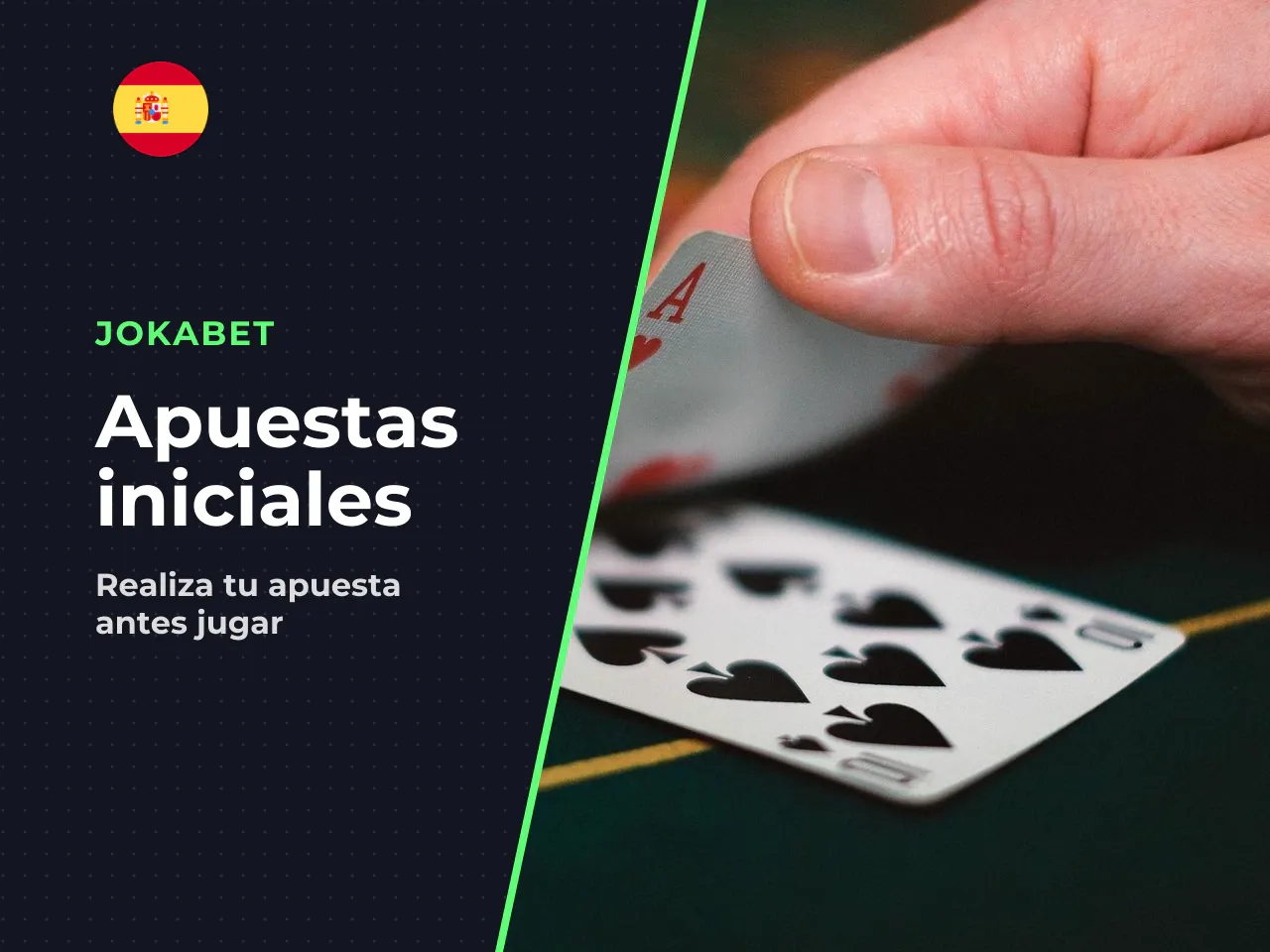 Apuesta inicial y reparto de cartas. **Fase 1: la apuesta.** Cada jugador coloca sus fichas en la zona de apuesta antes de que se reparta ninguna carta. Las mesas establecen un mínimo y un máximo; en 
