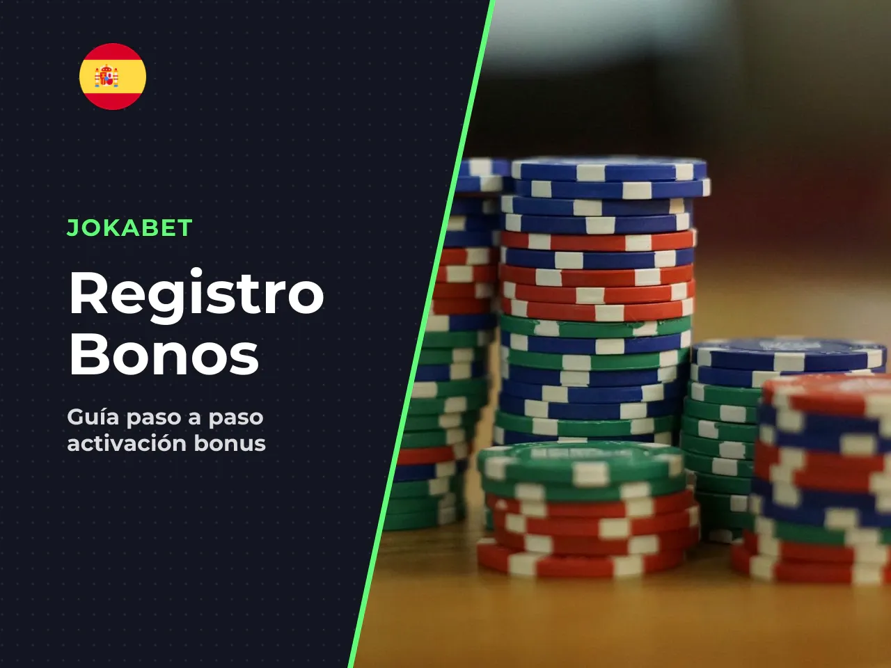 Dónde introducir el code al registrarse o depositar. **Paso a paso para activar el código:** 1. **Regístrate en Jokabet.** Completa el formulario (nombre, DNI/NIE, fecha de nacimiento, email, teléfono